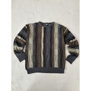 Vintage Fumagalli's Mens Large‎ Knit Sweater Hip Hop Coogi Style 90s